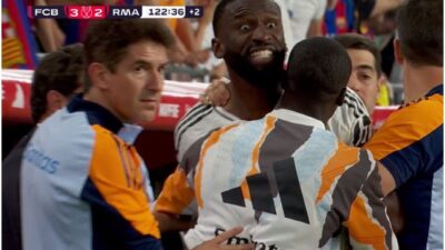 Antonio Rüdiger enloquece contra el árbitro en la final vs Barcelona ¡Le lanzó un objeto!